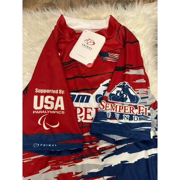 Primal Raglan Jersey Men’s 2XL Team Semper Fi USA Paralympic FOLEY CAT New W Tag - Picture 4 of 9